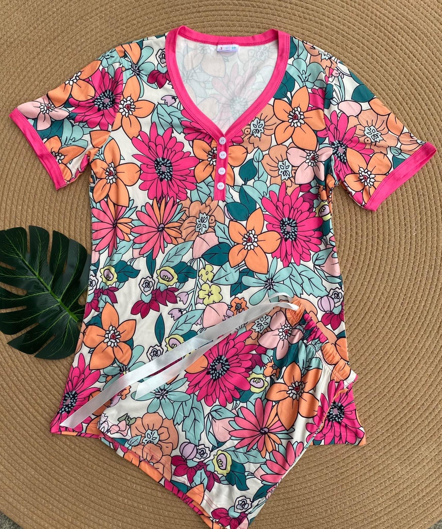 PREORDER: Short Sleeve Pajama Set with Capris in Assorted Prints