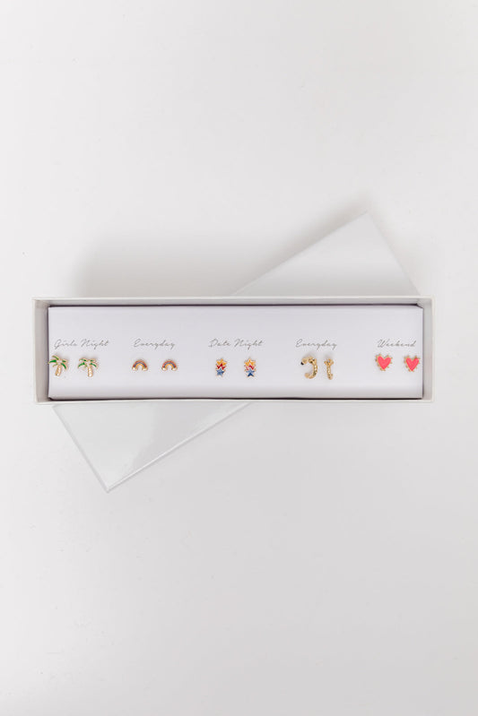 Sunny State Of Mind Box Earring Set
