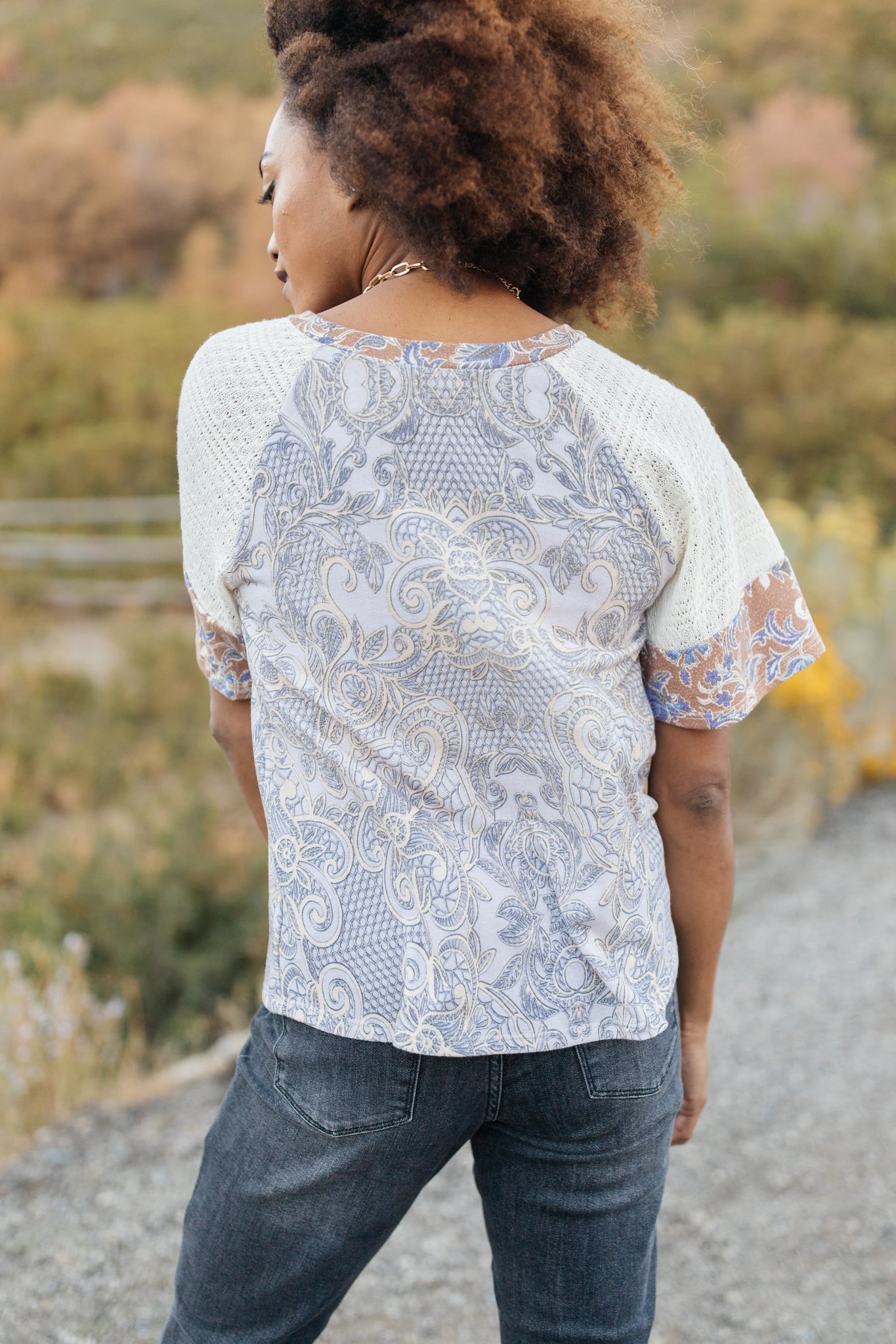 modest clothing, paisley printed top, modest shirt, modest clothes