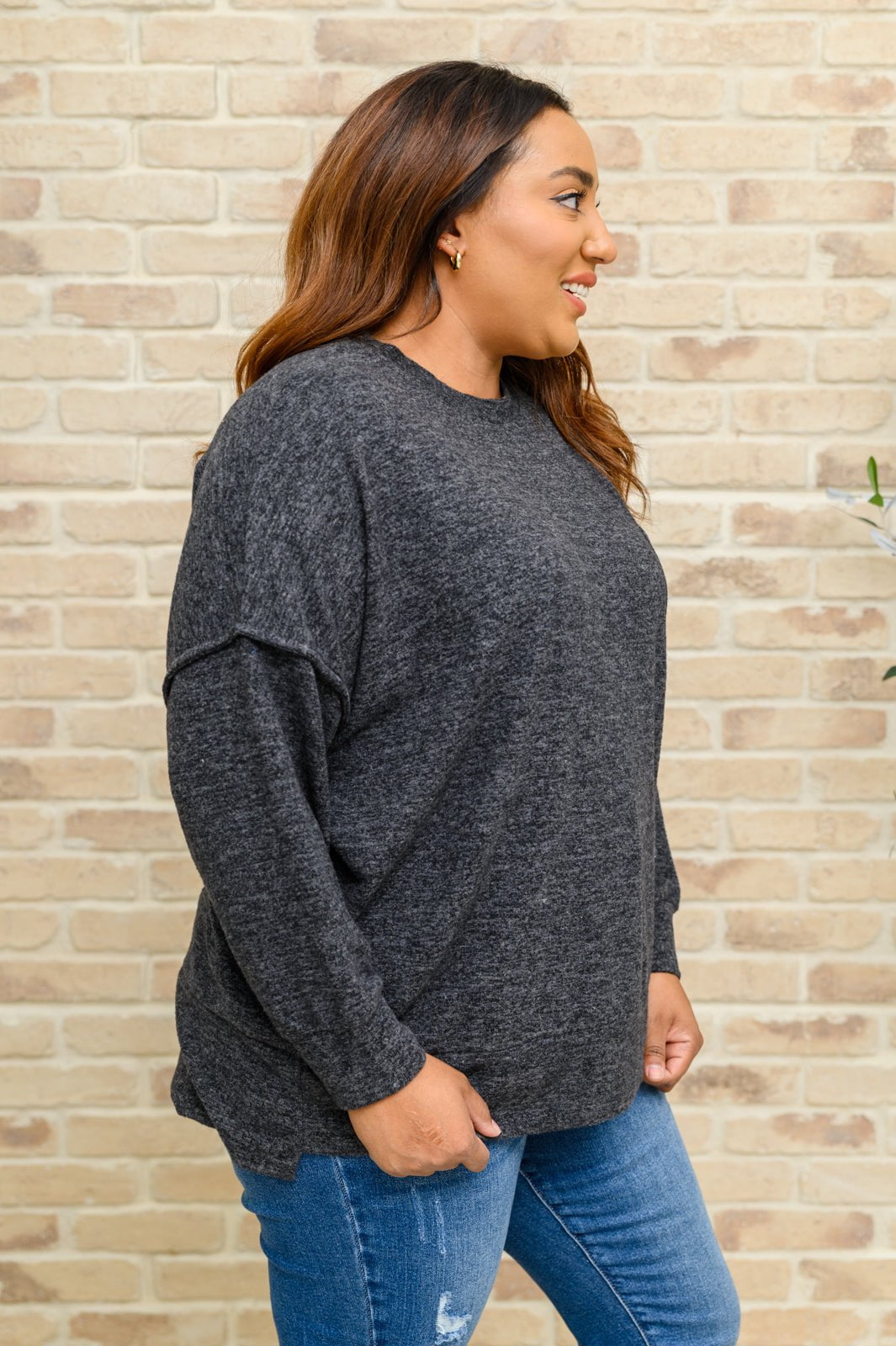 gray sweater, tznius clothing affordable modest clothing plus